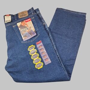 Wrangler Mens Stretch Jeans Size 42X 30 Regular Fit Dark Wash New With Tag